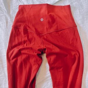 lululemon align high rise leggings 28” ruby red